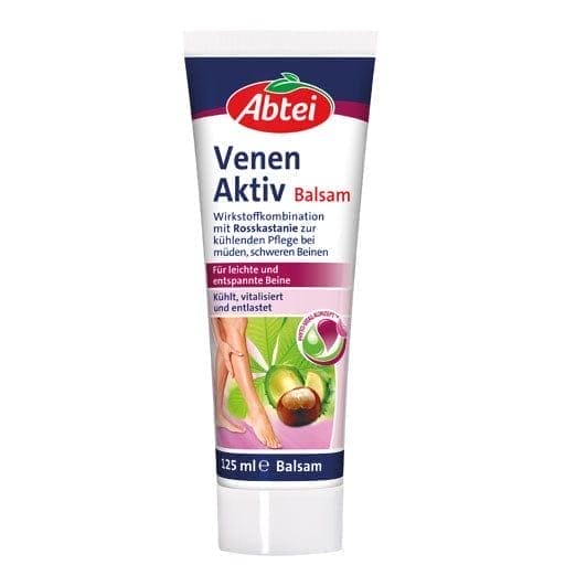 horse chestnut, arnica, chamomile, ABBEI Venen Aktiv Balm without folding.new formula UK