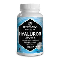 HYALURON, HYALURONIC ACID 300 mg high-dose vegan capsules 90 pcs UK