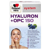 Hyaluron+OPC system, vitamins, zinc, hyaluronic acid, coenzyme Q10, grape seed UK