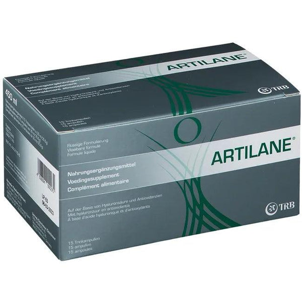Hydrolyzed collagen, hyaluronic acid, lycopene, quercetin, ARTILANE drinking ampoules UK
