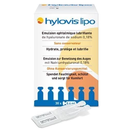 HYLOVIS lipo hyaluronic acid eye drops pipette UK