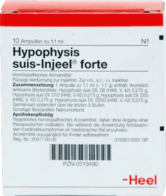 HYPOPHYSIS SUIS Injeel forte ampoules, dysmenorrhoea, lactorrhoea, neurodermatitis UK