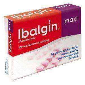 IBALGIN Maxi 0.4 x 12 tabl., ibuprofen 400mg, zentiva UK