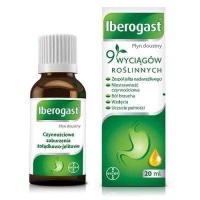 IBEROGAST® Reduce IBS Heartburn Bloating Cramping Nausea Abdominal Pain Gas UK