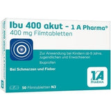 IBU 400 akut-1A Pharma ibuprofen film tablets UK