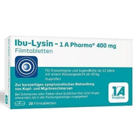 IBU-LYSINE 1A Pharma 400 mg ibuprofen (as ibuprofen-DL-lysine (1:1)) UK