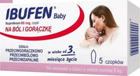 Ibufen BABY 60mg x 5 suppositories, ibuprofen suppository UK