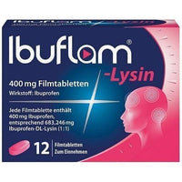 IBUFLAM lysin 400 mg painkiller, painkillers UK