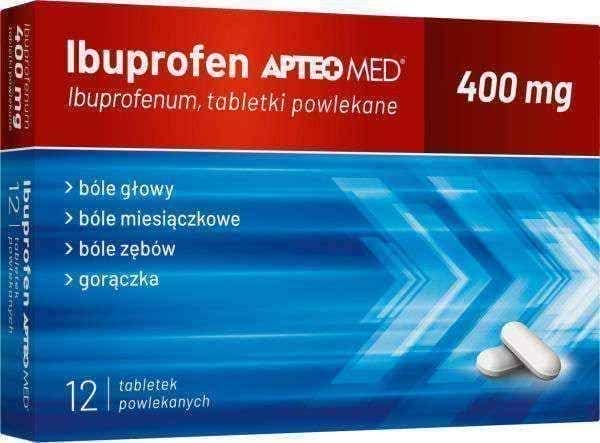 Ibuprofen Apteo Med 400mg x 12 tablets UK
