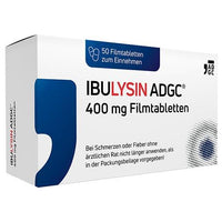 Ibuprofen, IBULYSIN ADGC 400 mg film-coated tablets UK