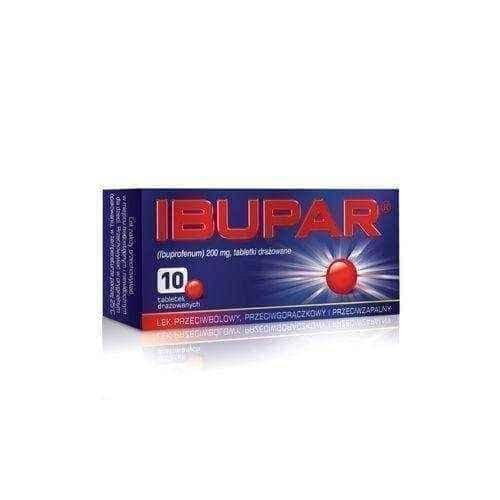 Ibuprofen- Ibupar 0.2g x 10 tablets UK