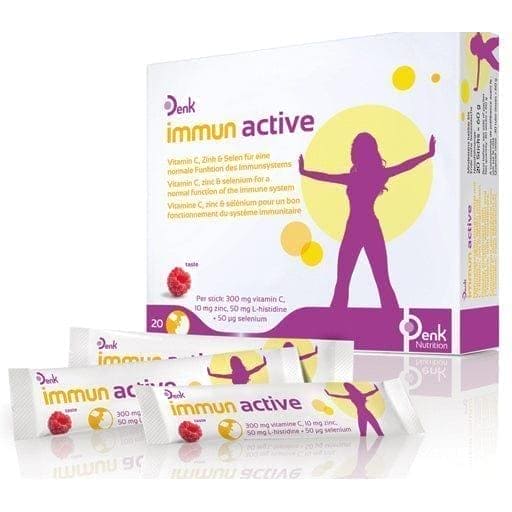 IMMUNE ACTIVE powder, vitamin C, zinc, L-histidine, selenium UK