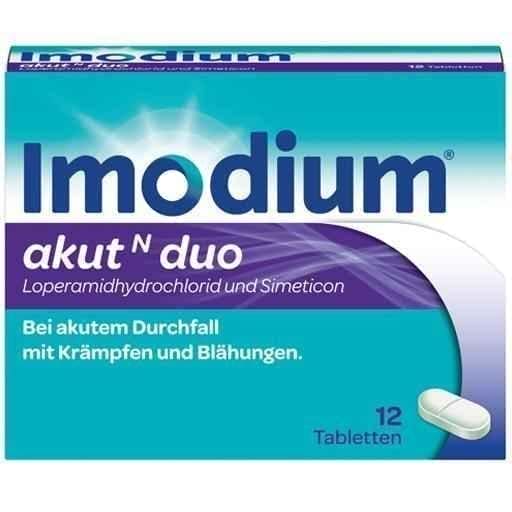 IMODIUM akut N duo tablets 12 pc for acute diarrhea with flatulence UK