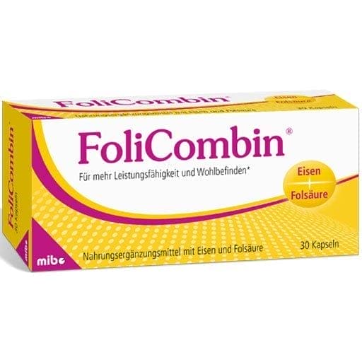 Iron and folic acid, FOLICOMBIN capsules UK