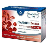 Iron Chellaflex x 36 capsules, chelated iron supplement, iron deficiency treatment UK