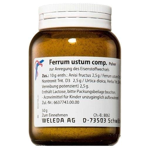 Iron metabolism, Disorders of iron metabolism, FERRUM USTUM comp Weleda UK