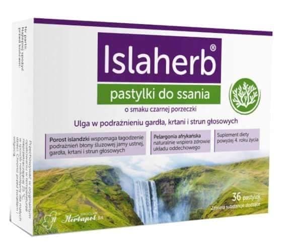 Islaherb x 36 irritated throat Blackcurrant lozenges UK