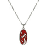 Jewelry by Dawn Red Dragonfly Stainless Steel Chain Necklace UK