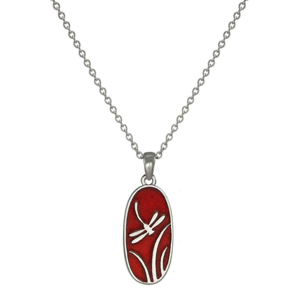 Jewelry by Dawn Red Dragonfly Stainless Steel Chain Necklace UK