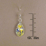 Jewelry by Dawn Sterling Silver Crystal Aurora Borealis Pear Earrings UK