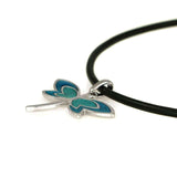Jewelry by Dawn Turquoise Blue Dragonfly Greek Leather Cord Necklace UK
