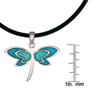 Jewelry by Dawn Turquoise Blue Dragonfly Greek Leather Cord Necklace UK