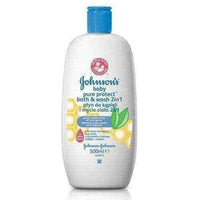 JOHNSON AND JOHANSON Baby Pure Protect liquid bath and body wash 500ml 2in1 UK