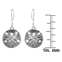 Journee Collection Sterling Silver Handcrafted Sand Dollar Earrings UK