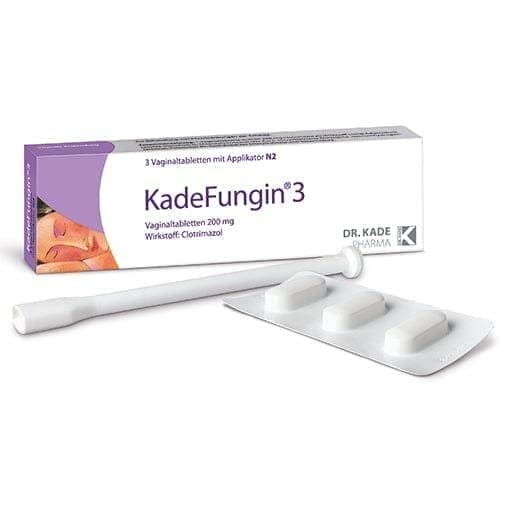 KADEFUNGIN 3 clotrimazole vaginal tablets, fungal infection vagina UK