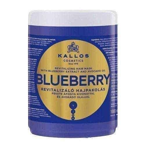 Kallos KJMN Blueberry revitalizing hair mask with an extract from the berries and hopper avocado 1000ml UK