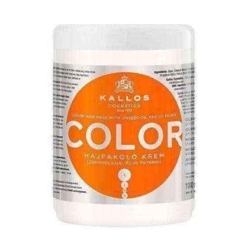 Kallos KJMN COLOR MASK for colored hair with linseed oil and UV 1000ml UK