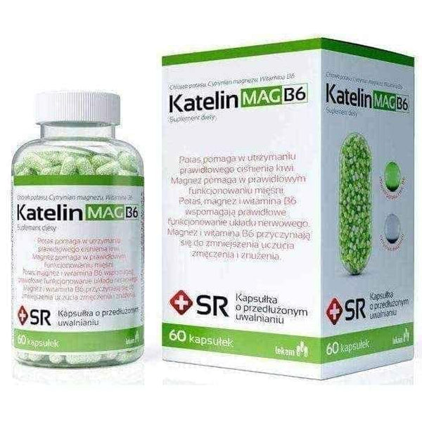 Katelin MAG B6 capsules, potassium, magnesium and vitamin B6 UK