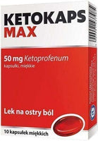 Ketokaps Max 0.05g x 10 capsules ketoprofen (Ketoprofenum) UK