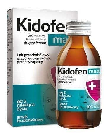Kidofen Max oral suspension, kids fever UK