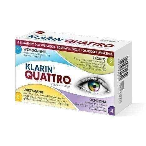 Klarin QUATTRO x 30 capsules, visual acuity UK