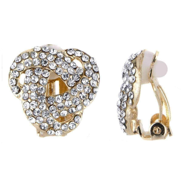 Knot clip on earrings UK