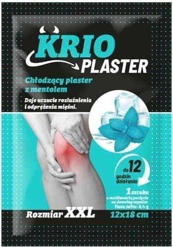 KRIO Cooling slice, menthol, muscle and joint pain with fatigue UK