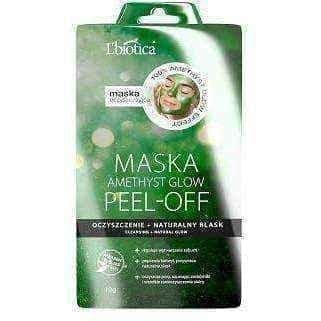 L'Biotica Amethyst Glow peel-off mask cleansing and natural glow 10g UK