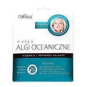 L'Biotica mask ocean algae in the form of cloth soaked with 23ml, FACEMASK UK