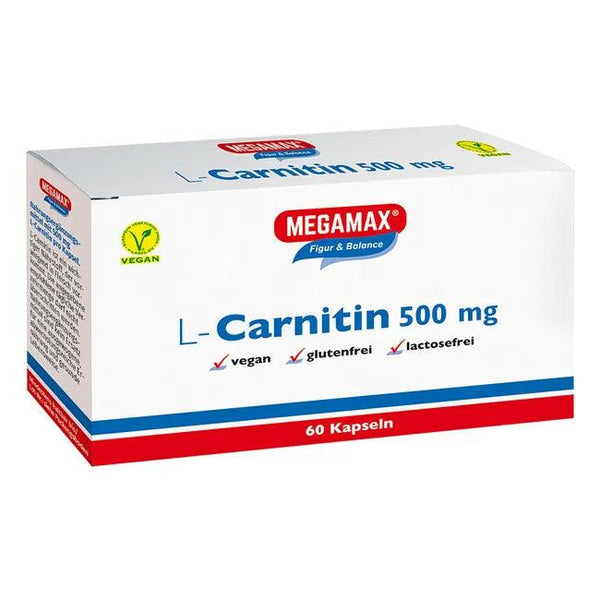 l carnitine, MEGAMAX L-Carnitine, 500 mg Capsules UK