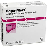 L-ornithine, l- aspartate, HEPA-MERZ infusion solution concentrate ampoules UK