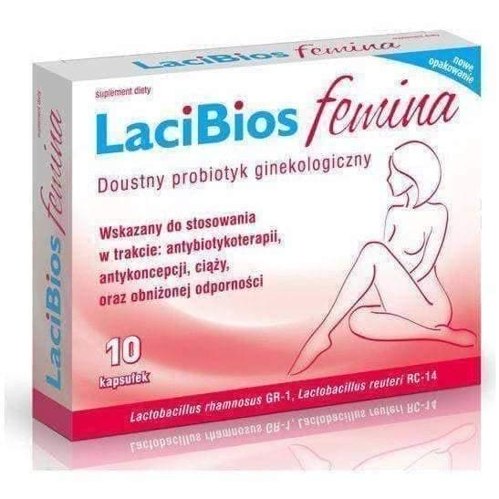 LaciBios FEMINA x 10 capsules protect the female genital tracts and alimentary system UK