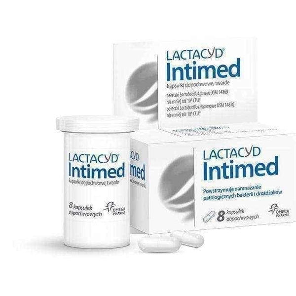 Lactacyd Intimed x 8 vaginal capsules, lactacyd femina UK