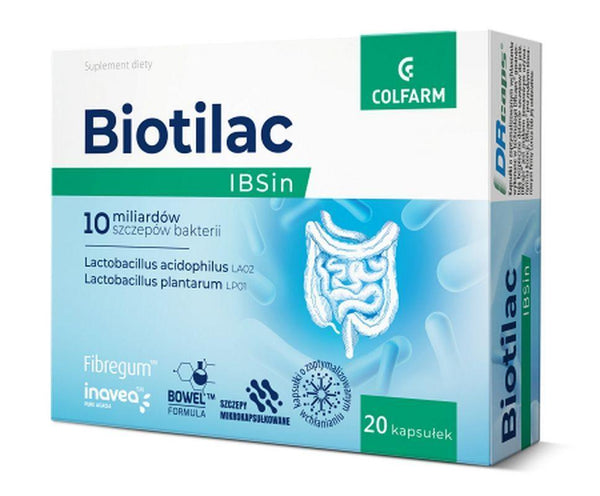 Lactobacillus acidophilus, Lactobacillus plantarum, Biotilac IBSin UK