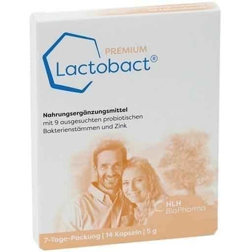 LACTOBACT Premium 7 day pack 14 pc 9 probiotic bacterial cultures and zinc UK