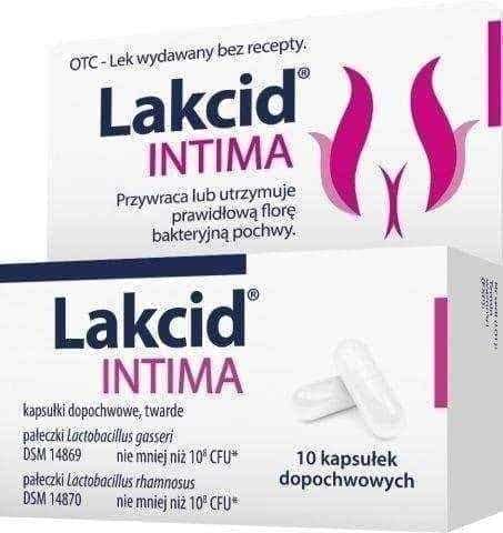Lakcid Intima vaginal capsules x 10 UK