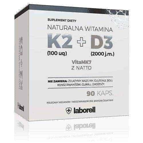 Laventie Natural Vitamin K2 100 uq VitaMk7 + D3 x 90 capsules UK