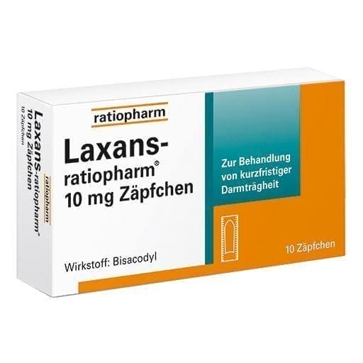 LAXANS-ratiopharm bisacodyl suppository UK