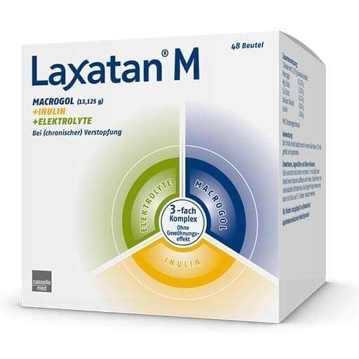 LAXATAN M granules chronic constipation 48 pc inulin and electrolytes UK