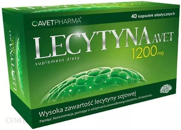 Lecithin 1200 mg 40 capsules AVET UK